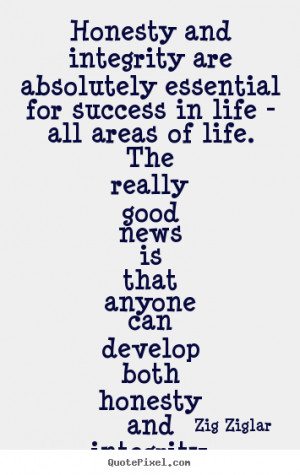 Honesty and integrity are absolutely essential for success in life ...