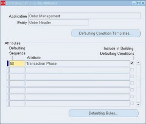 Defaulting Rule Setup - This Defaulting Setup is required to ...