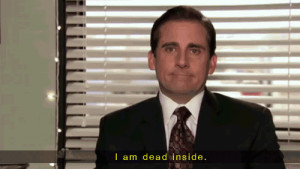 ... the office steve carell michael scott i am dead inside animated GIF