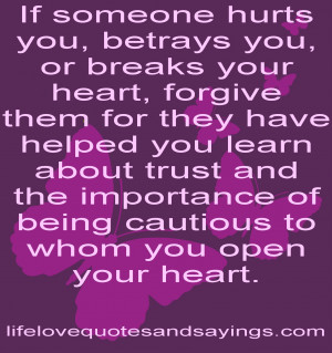 When someone hurts ...