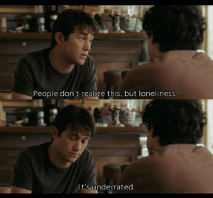 500 days of summer, joseph gordon levitt, loneliness, movie, quote