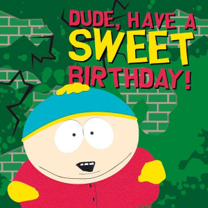 South Park Birthday Card Greeting card square south