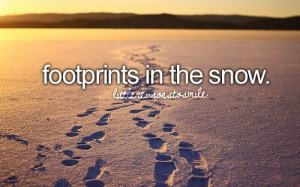 Footprints in the snow