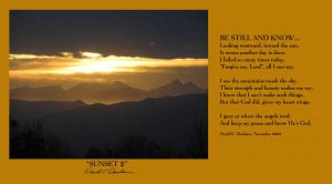 Sunset 2 w Poem Photograph - Sunset 2 w Poem Fine Art Print - David ...