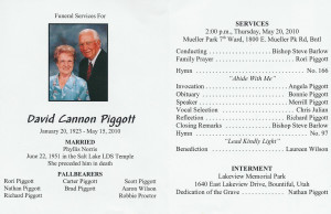 LDS Funeral Program Template