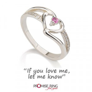 If you love me, let me know #love_quotes #promise_rings