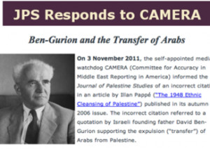 David Ben-Gurion. Screen shot for JPS response.]