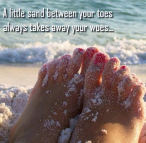 Toes in the sand