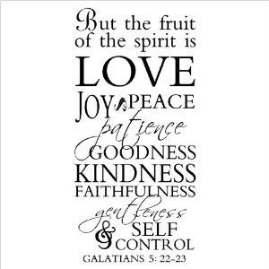 ... Self Control. Galatians 5: 22-23 wall saying vinyl lettering art decal