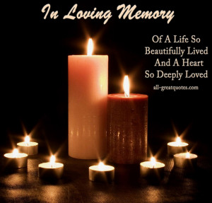 In Loving Memory Cards – In Loving Memory Of A Life So Beautifully ...