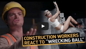 Reasonably funny parody showing Construction Workers reaction to Miley ...