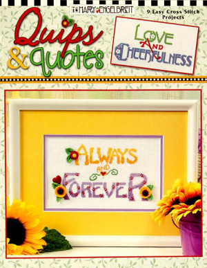 Leisure Arts Mary Engelbreit ''Quips & Quotes'' Cross Stitch Book