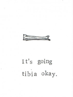 Image of Funny Skeleton Anatomy Greeting Card Tibia