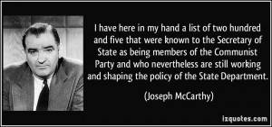 Joseph McCarthy