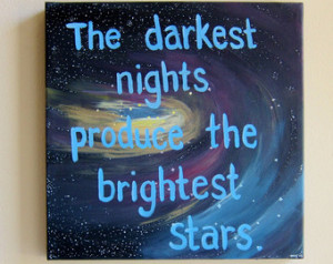 ON SALE Inspirational Quotes on Can vas Quote Paintings The Darkest ...