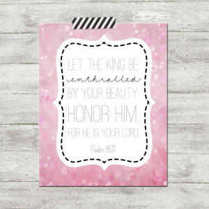 Baby teen Girl Bible verse nursery quote poster print 11x14 let the ...