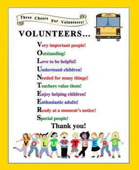 Thank You Volunteers Poems