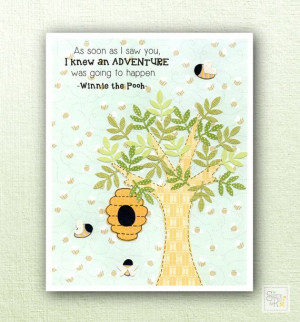 Yellow and Green Neutral Nursery Art, Winnie The Pooh Quote Nursery ...