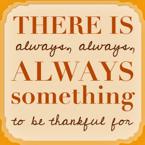 ... is a month of gratitude and reflection, a month to be thankful