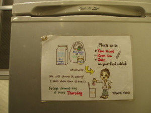 clean fridge notice