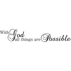 With God All Things are Possible' Vinyl Art Quote