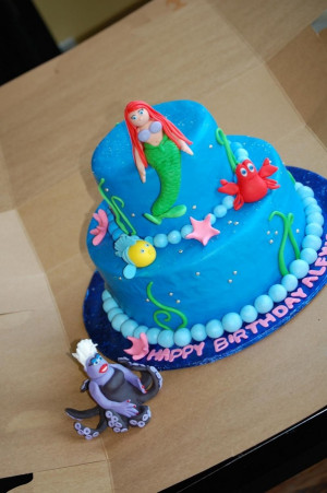 little mermaid birthday cakes