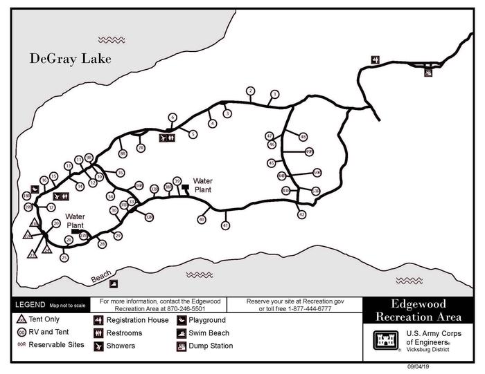 Lake Degray State Park Campsite Map - San Antonio Map