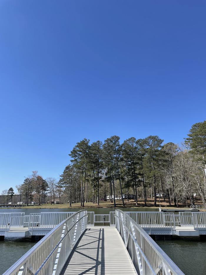 Davis Lake newest pier.New metal pier.