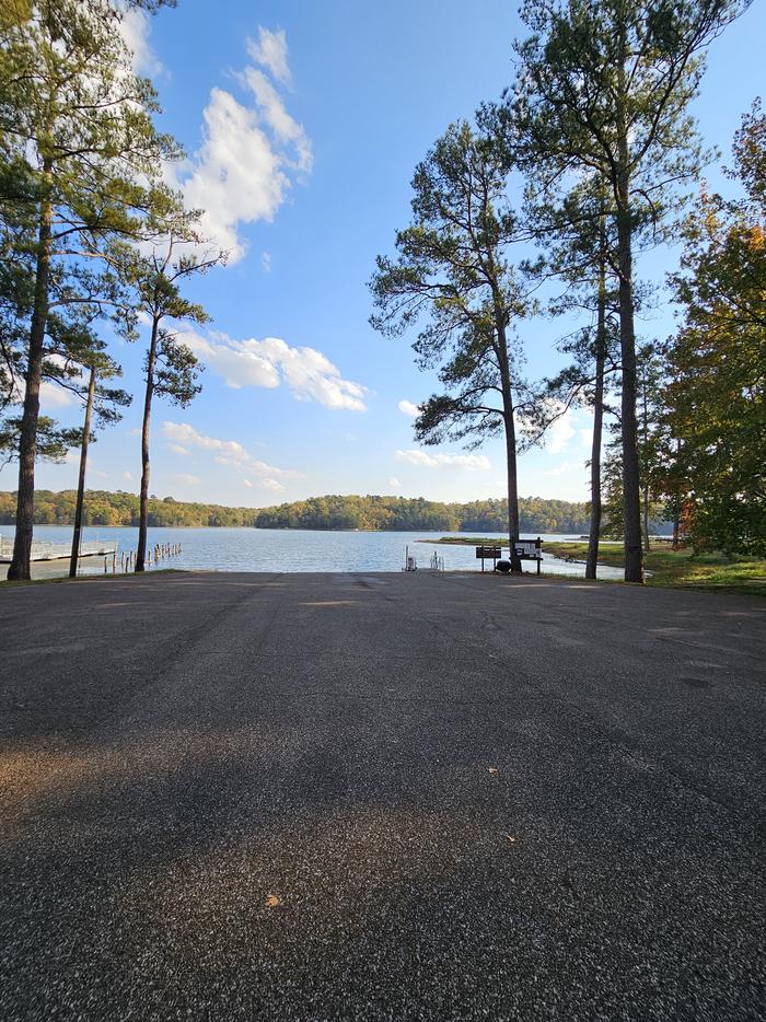 Davis Lake boat landing areaBoat Ramp, the ONLY place you may launch your boat. Please do not launch your craft off of the campground sites.