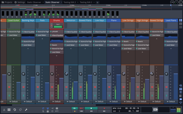 Tracktion Waveform Mixer screen 1