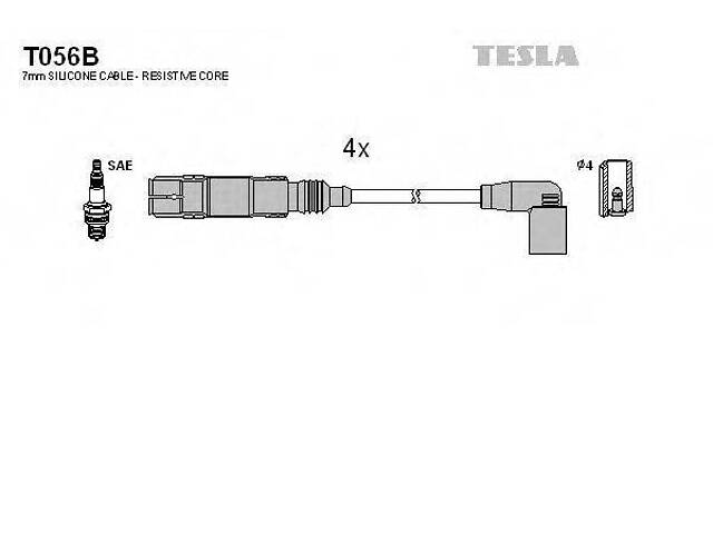 Комплект кабелiв запалювання TESLA T056B на VW GOLF TOURAN (1T3)