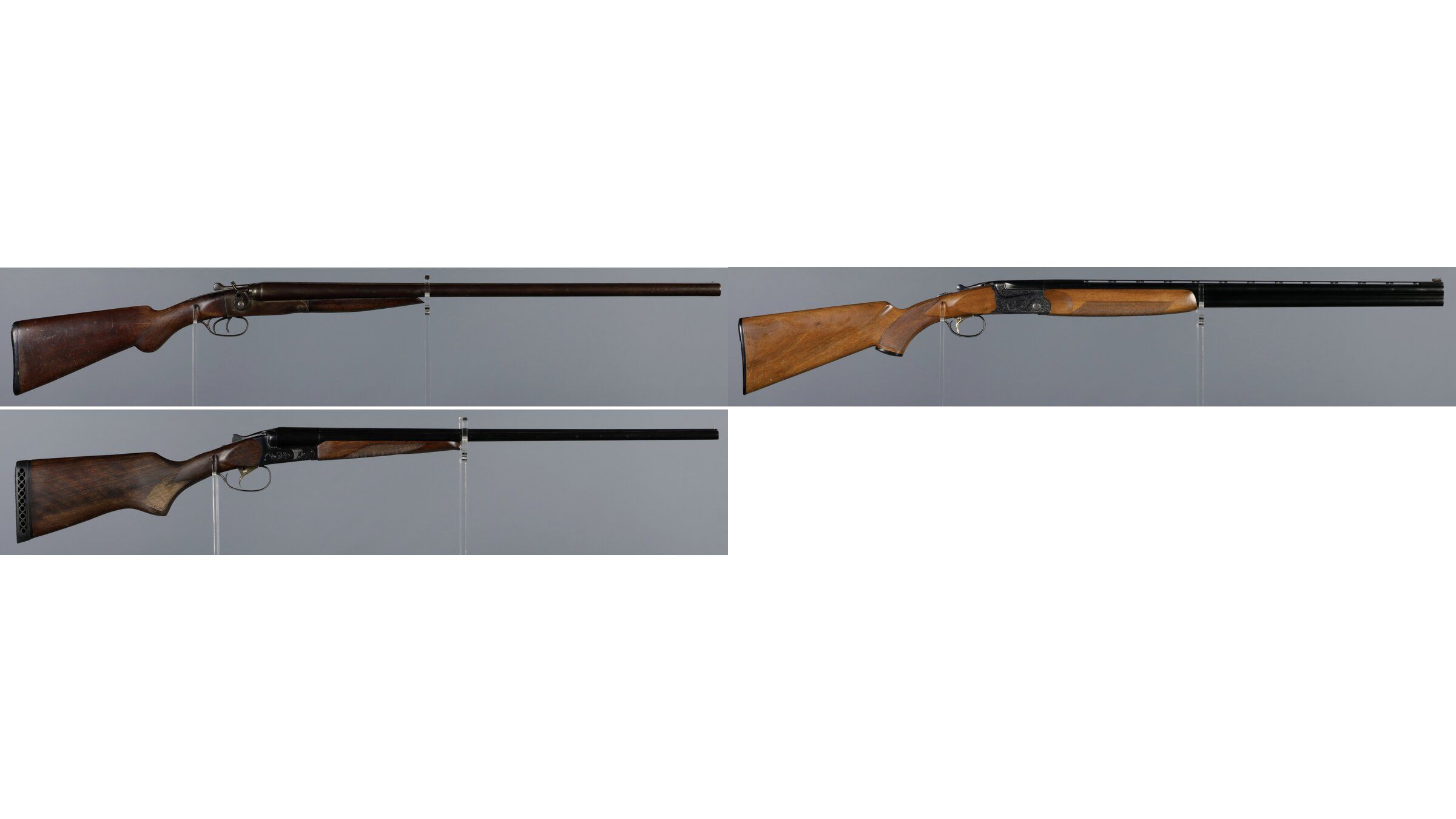 Three Double Barrel Shotguns | Rock Island Auction