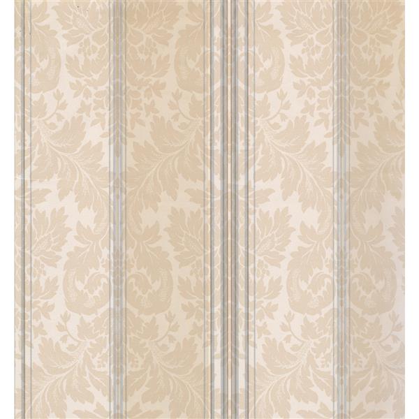 York Wallcoverings Stripes Modern Wallpaper - Beige | RONA