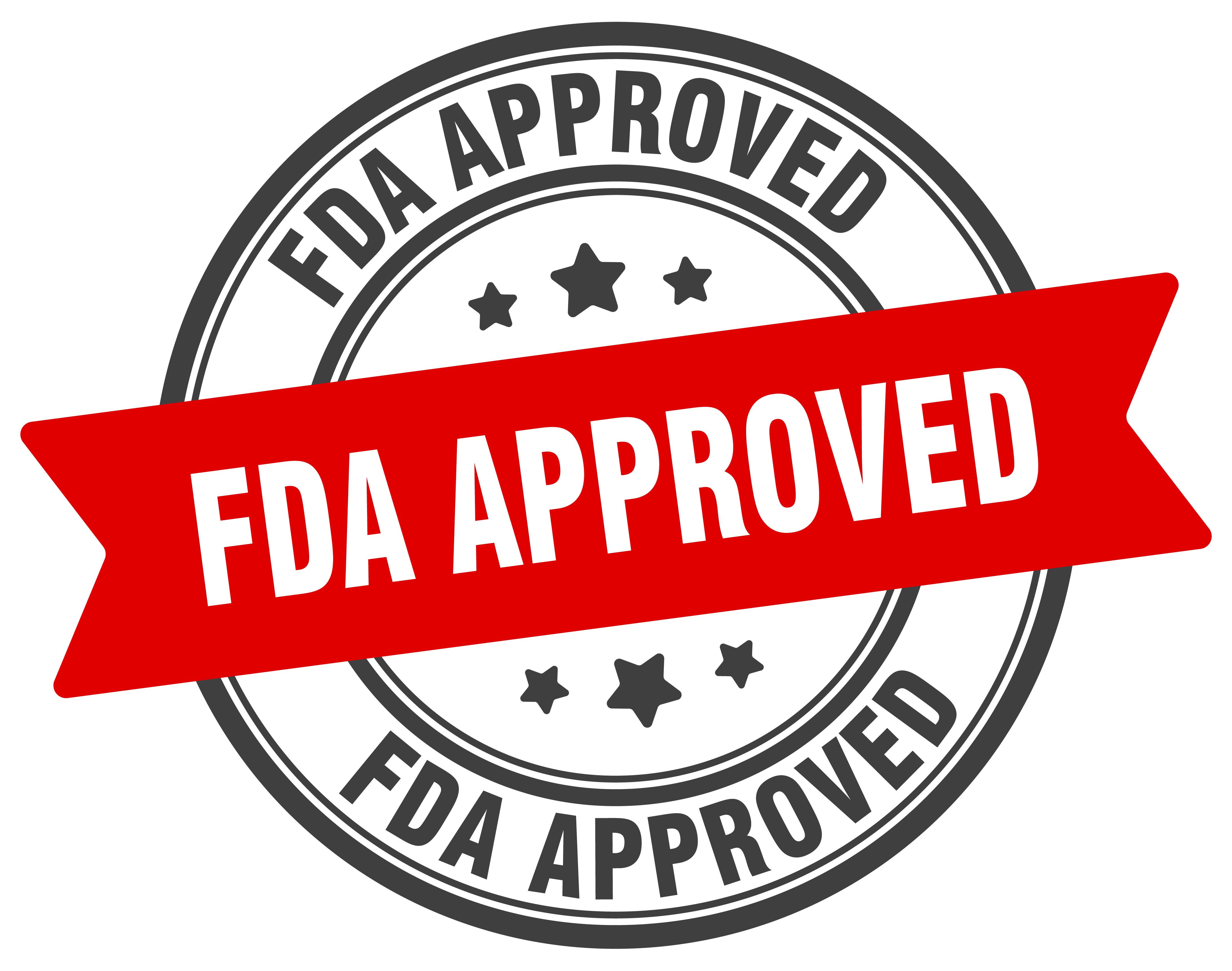 FDA approved stamp in black with a red ribbon across it | Image credit: BHM - stock.adobe.com