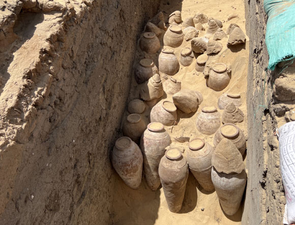 The 5,000-year-old wine jars at Abydos, Egypt. Image credit: Christiana Köhler.