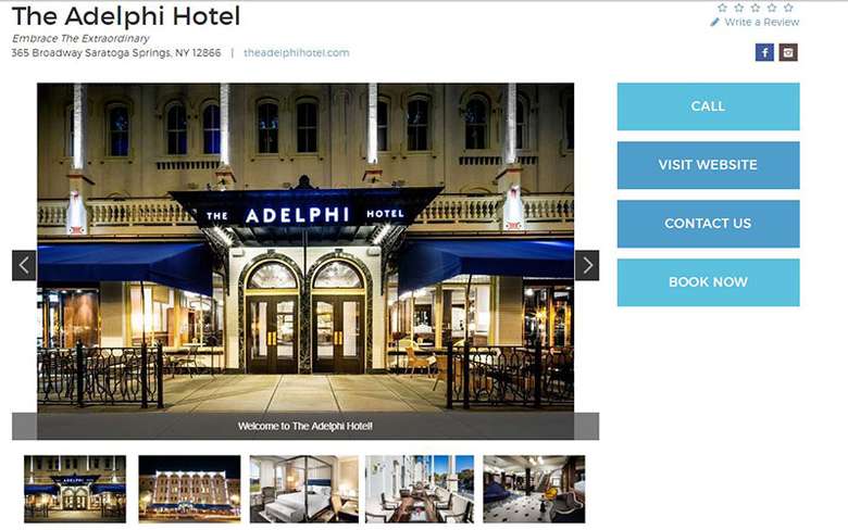 adelphi hotel business listing