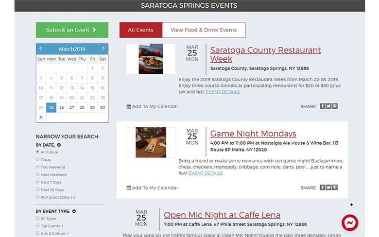 saratoga events calendar