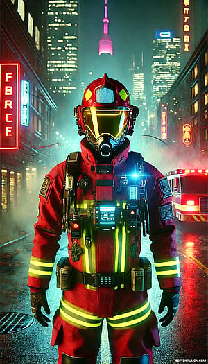 Futuristic firefighter gear