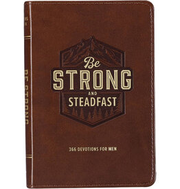 Be Strong and Steadfast Brown Faux Leather Daily Devotional