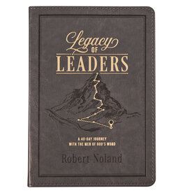 Legacy of Leaders Gray Faux Leather Devotional