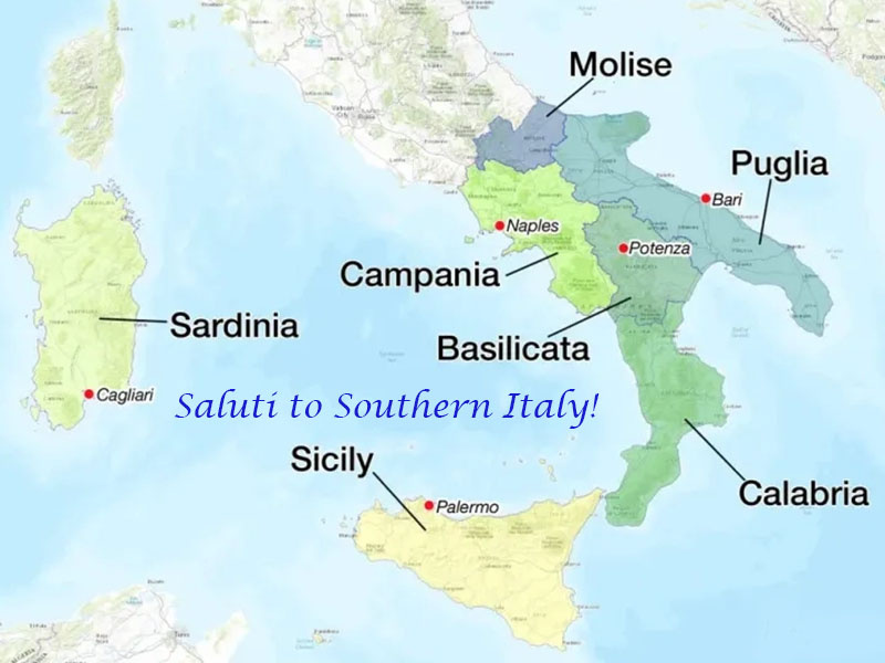 Saluti to Southern Italy! 