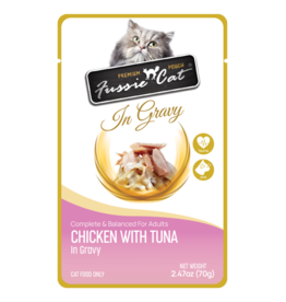 Fussie Cat Fussie Cat Premium Pouch Complete Cat Food | Chicken with Tuna in Gravy 2.47 oz single