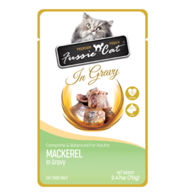 Fussie Cat Fussie Cat Premium Pouch Complete Cat Food | Mackerel in Gravy 2.47 oz single