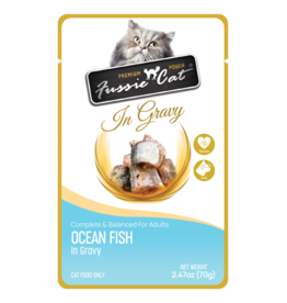 Fussie Cat Fussie Cat Premium Pouch Complete Cat Food | Ocean Fish in Gravy 2.47 oz single