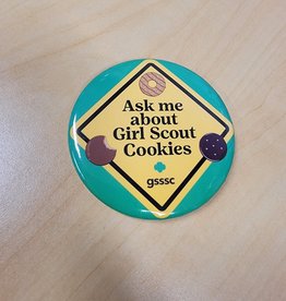 2023 Ask Me About My Cookies Button Pin