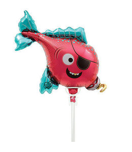 North Star Balloons 14 Inch Airfill Mylar Balloon-Pirate Fish