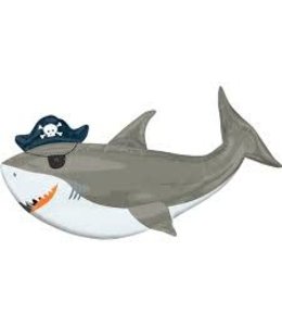 Anagram 41 Inch Balloon Ahoy Pirate Shark Shape Flat