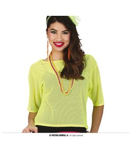 Fiestas Guirca NEON YELLOW FISHNET T-SHIRT