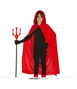 Fiestas Guirca Red Velvet Hooded Cape Child 100 Cm