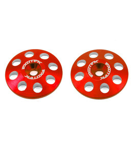 EXOTEK EXO1665RED 22MM 1/8 XL ALUMINUM WING BUTTONS (2) (RED)